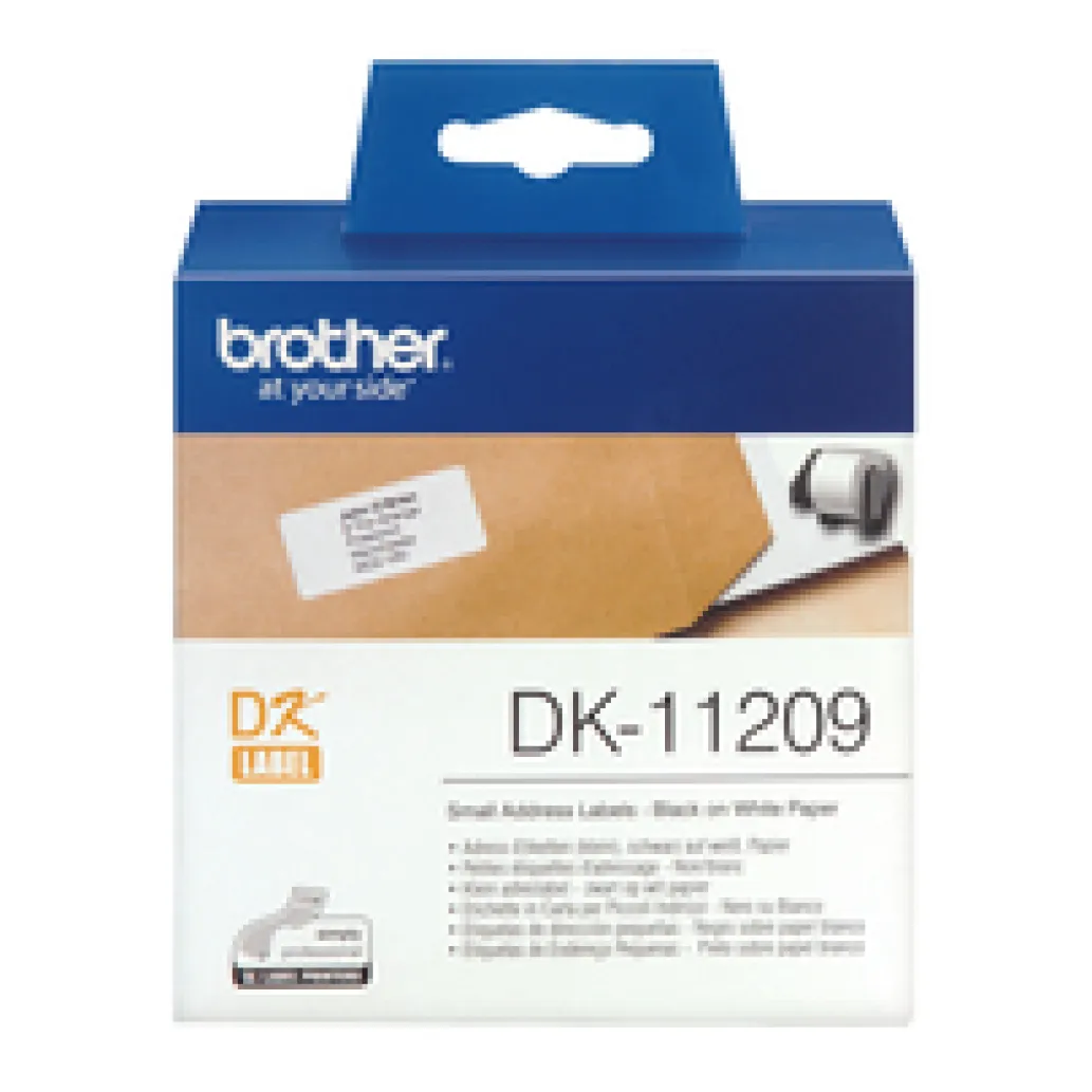 Nalepke za tiskalnik Brother DK11209 Small Address Label 29mm x 62mm x 800 Nalepke za tiskalnik Brother DK11209 Small Address Label 29mm x 62mm x 800