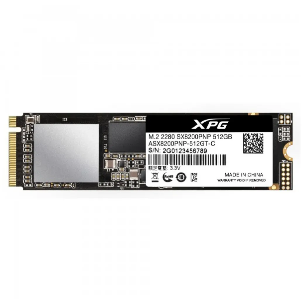 Disk SSD M.2 NVMe PCIe 3.0 512GB Adata SX8200PNP 3D TLC 2280 3500/2300MB/ (ASX8200PNP-512GT-C) Disk SSD M.2 NVMe PCIe 3.0 512GB Adata SX8200PNP 3D TLC 2280 3500/2300MB/ (ASX8200PNP-512GT-C)