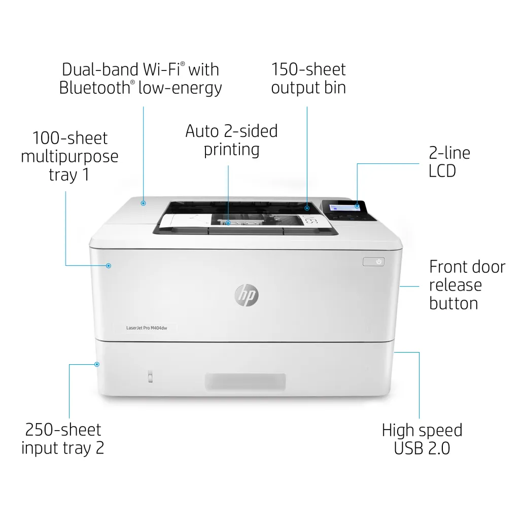 Tiskalnik Laserski HP LaserJet M404n A4/Mono/LAN Tiskalnik Laserski HP LaserJet M404n A4/Mono/LAN