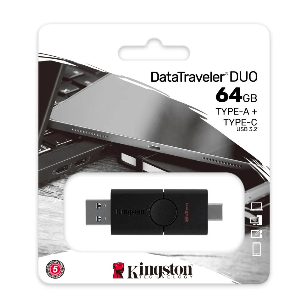 USB disk 64GB USB 3.2 Kingston DataTraveker Duo - USB-A/USB-C USB disk 64GB USB 3.2 Kingston DataTraveker Duo - USB-A/USB-C