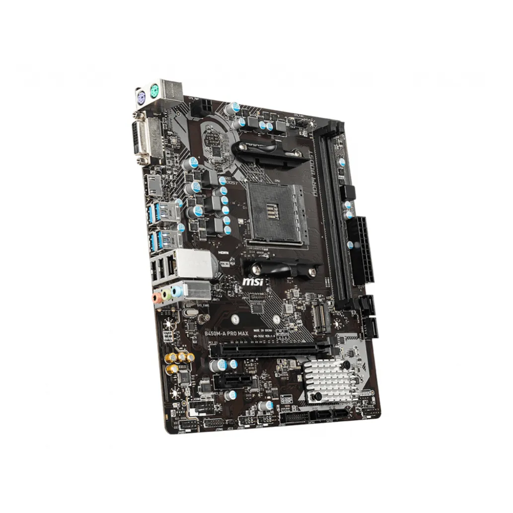Osnovna plošča AM4 MSI B450M-A PRO MAX microATX DVI-D HDMI (7C52-001R) Osnovna plošča AM4 MSI B450M-A PRO MAX microATX DVI-D HDMI (7C52-001R)