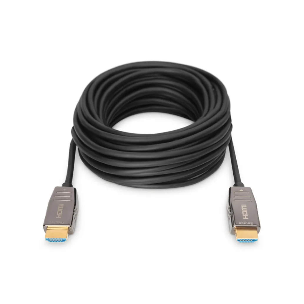 Kabel HDMI(m)=>HDMI(m) v2.1 10,00m UHD 8K/60Hz AOC hibridni optični črn Digitus (AK-330126-100-S) Kabel HDMI(m)=>HDMI(m) v2.1 10,00m UHD 8K/60Hz AOC hibridni optični črn Digitus (AK-330126-100-S)