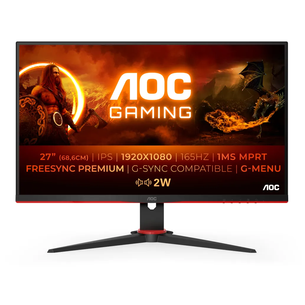 Monitor AOC 68,6 cm (27,0") 27G2SPAE 1920x1080 Gaming 165Hz IPS 1ms VGA 2xHDMI DisplayPort Zvočniki G2 Series Monitor AOC 68,6 cm (27,0") 27G2SPAE 1920x1080 Gaming 165Hz IPS 1ms VGA 2xHDMI DisplayPort Zvočniki G2 Series