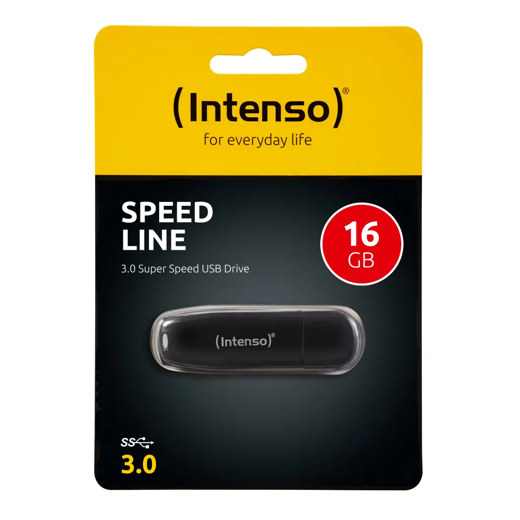 Spominski ključek 16GB USB 3.0 Intenso Speed Line 70MB/s - plastičen/s pokrovčkom/črn (3533470) Spominski ključek 16GB USB 3.0 Intenso Speed Line 70MB/s - plastičen/s pokrovčkom/črn (3533470)
