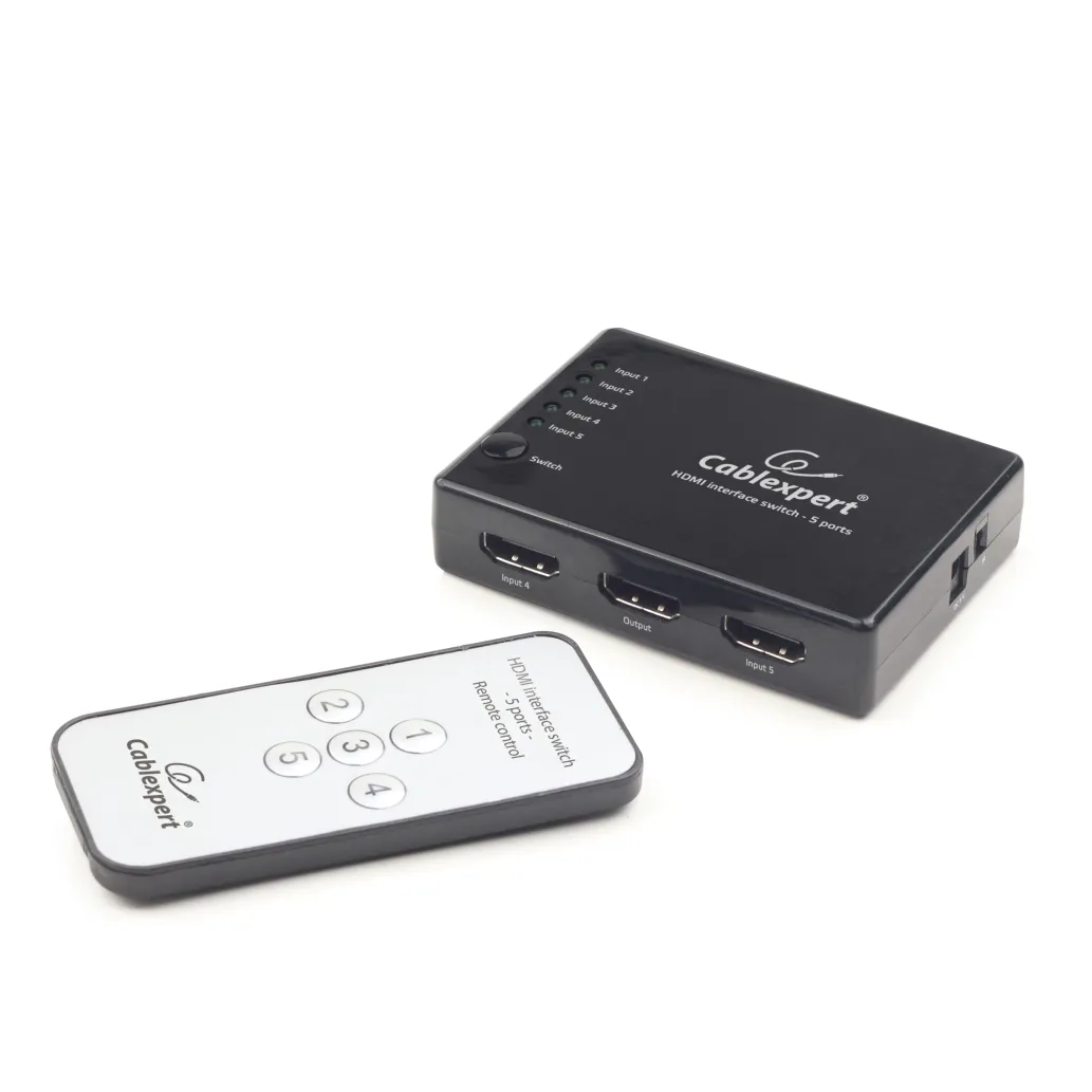 Preklopnik 5:1 HDMI z daljinskim upravljanjem 4K Cablexpert Preklopnik 5:1 HDMI z daljinskim upravljanjem 4K Cablexpert