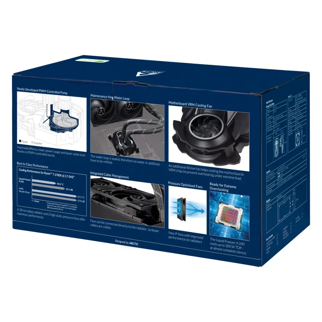 Hladilnik Intel/AMD tekočinsko hlajenje Arctic Liquid Freezer II 240 (ACFRE00046A) Hladilnik Intel/AMD tekočinsko hlajenje Arctic Liquid Freezer II 240 (ACFRE00046A)