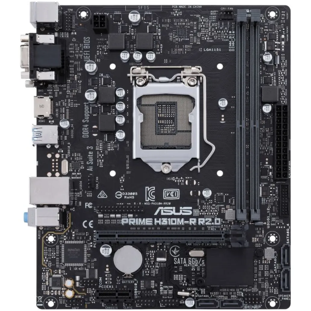 MB 1151 Asus H310M-R Prime microATX VGA DVI-D HDMI M.2 (90MB0YL0-M0ECY0) MB 1151 Asus H310M-R Prime microATX VGA DVI-D HDMI M.2 (90MB0YL0-M0ECY0)