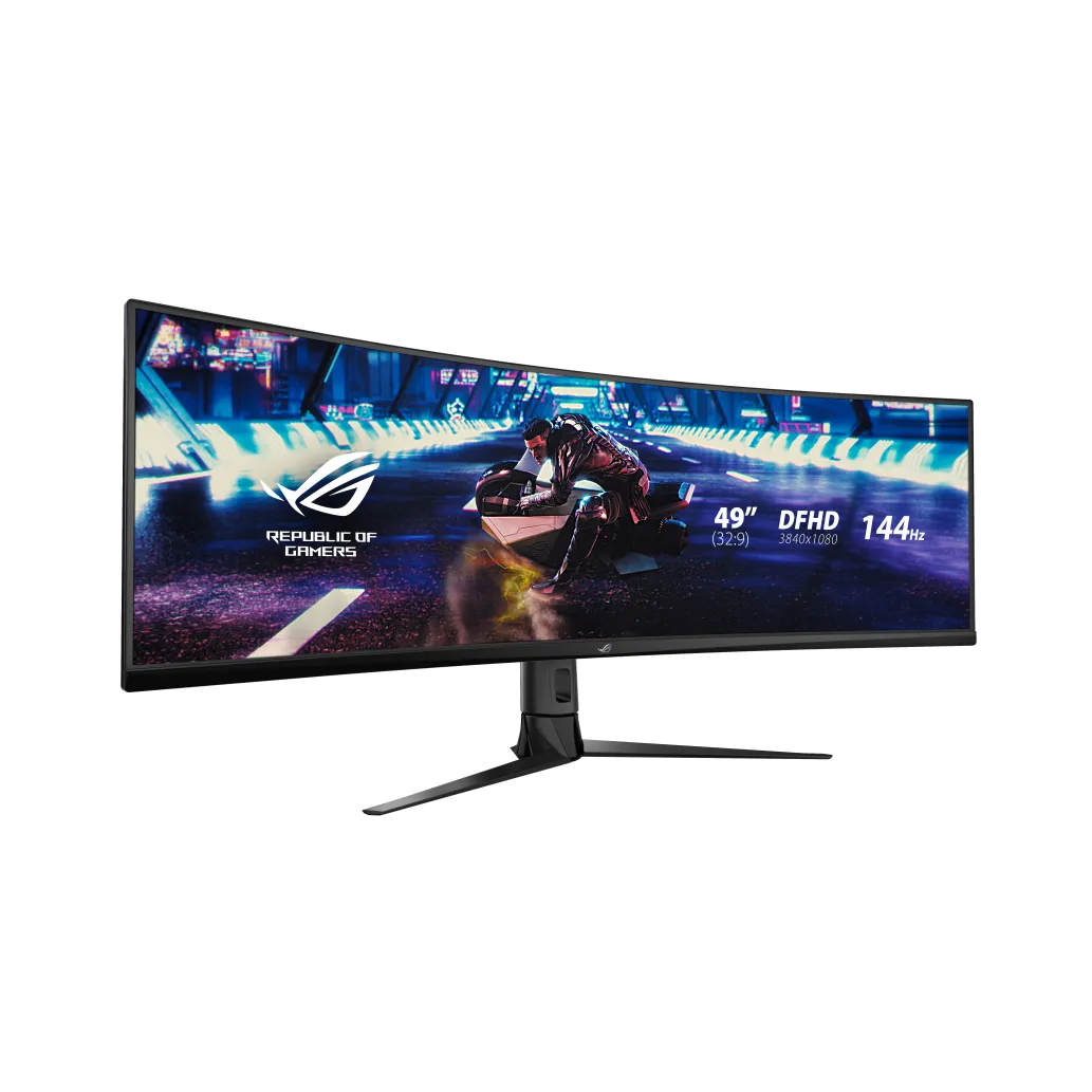 Monitor Asus 124,5 cm (49,0") XG49VQ 3840x1080 Curved Gaming 144Hz VA 4ms 2xHDMI DisplayPort 2xUSB3.2 HAS Zvočniki 2x5W sRGB125% FreeSync Premium PRO BT HDR400 Strix Monitor Asus 124,5 cm (49,0") XG49VQ 3840x1080 Curved Gaming 144Hz VA 4ms 2xHDMI DisplayPort 2xUSB3.2 HAS Zvočniki 2x5W sRGB125% FreeSync Premium PRO BT HDR400 Strix