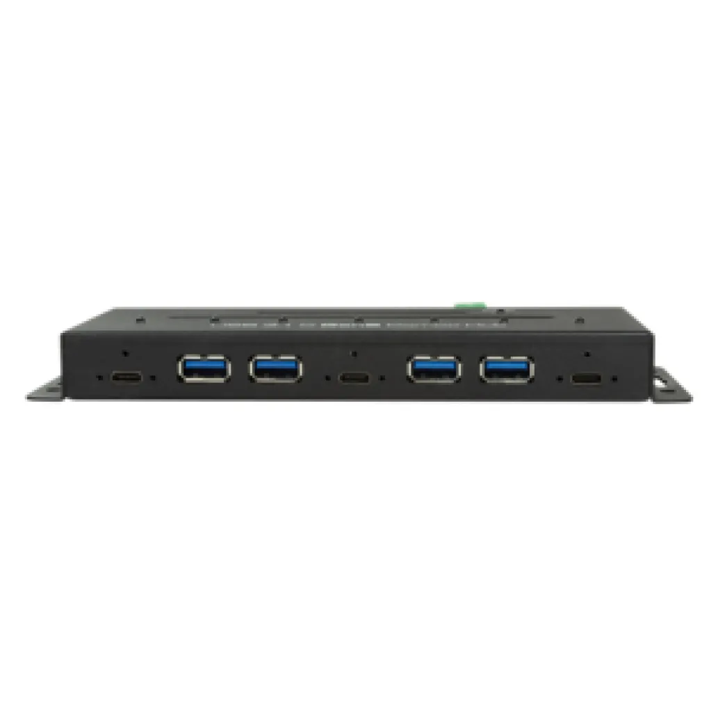 HUB USB-C Industrijski 4xUSB3.0 3xUSB-C LogiLink+ napajalnik črn (UA0319) HUB USB-C Industrijski 4xUSB3.0 3xUSB-C LogiLink+ napajalnik črn (UA0319)