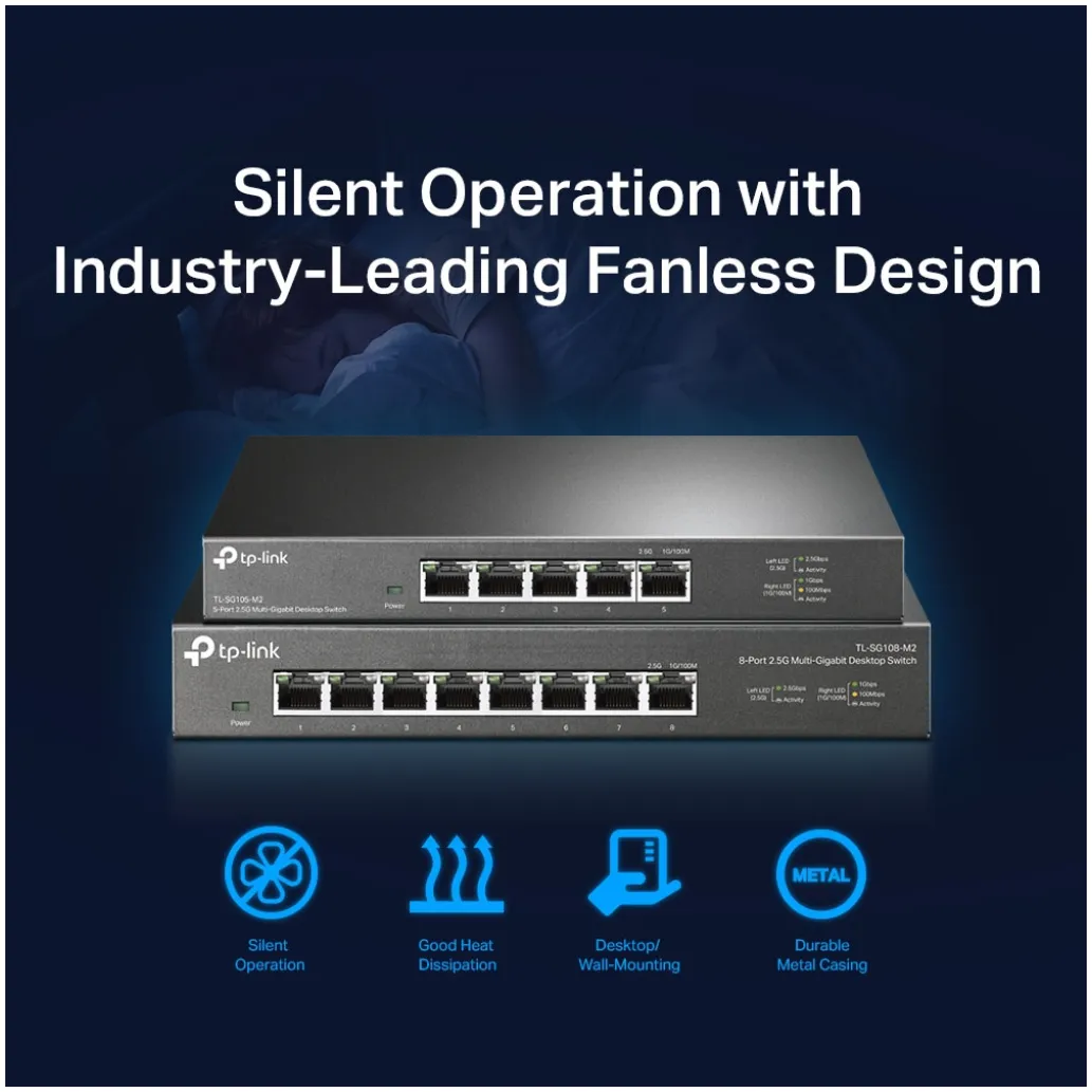 STIKALO 5-PORT TP-Link 2,5Gbp/s (TL-SG105-M2) STIKALO 5-PORT TP-Link 2,5Gbp/s (TL-SG105-M2)