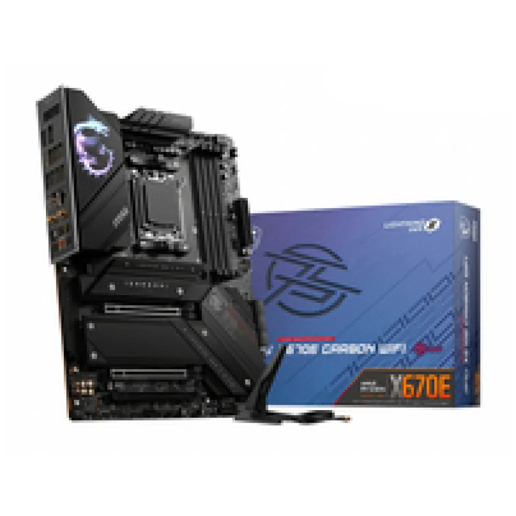 Osnovna plošča AM5 MSI MPG X670E CARBON WIFI ATX 1xHDMI 2.1 1xDisplayPort 1.4 Osnovna plošča AM5 MSI MPG X670E CARBON WIFI ATX 1xHDMI 2.1 1xDisplayPort 1.4