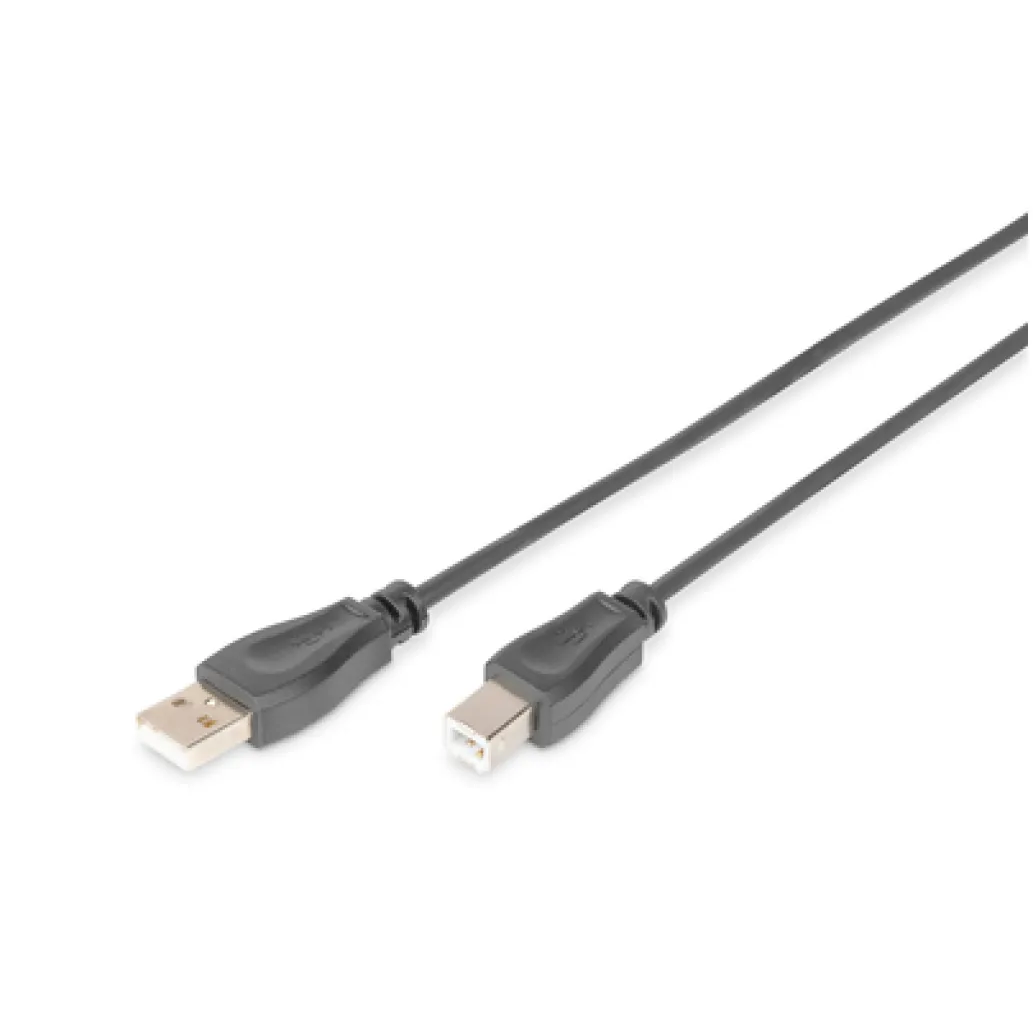 Kabel USB A => B 0,50m dvojno oklopljen transparent Digitus (AK-300105-005-S) Kabel USB A => B 0,50m dvojno oklopljen transparent Digitus (AK-300105-005-S)