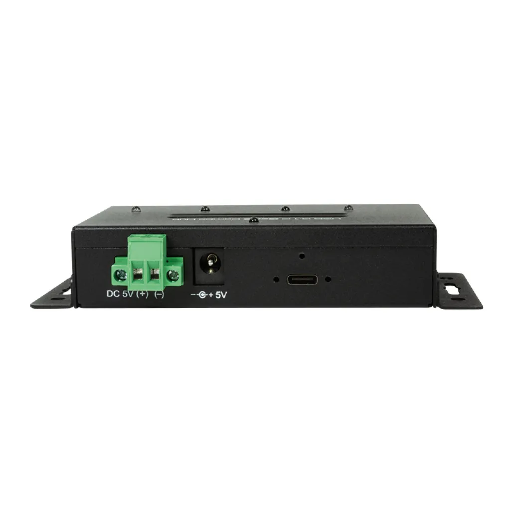 HUB USB-C => 4x USB3.1 industrijski LogiLink+ napajalnik črn (UA0316) HUB USB-C => 4x USB3.1 industrijski LogiLink+ napajalnik črn (UA0316)