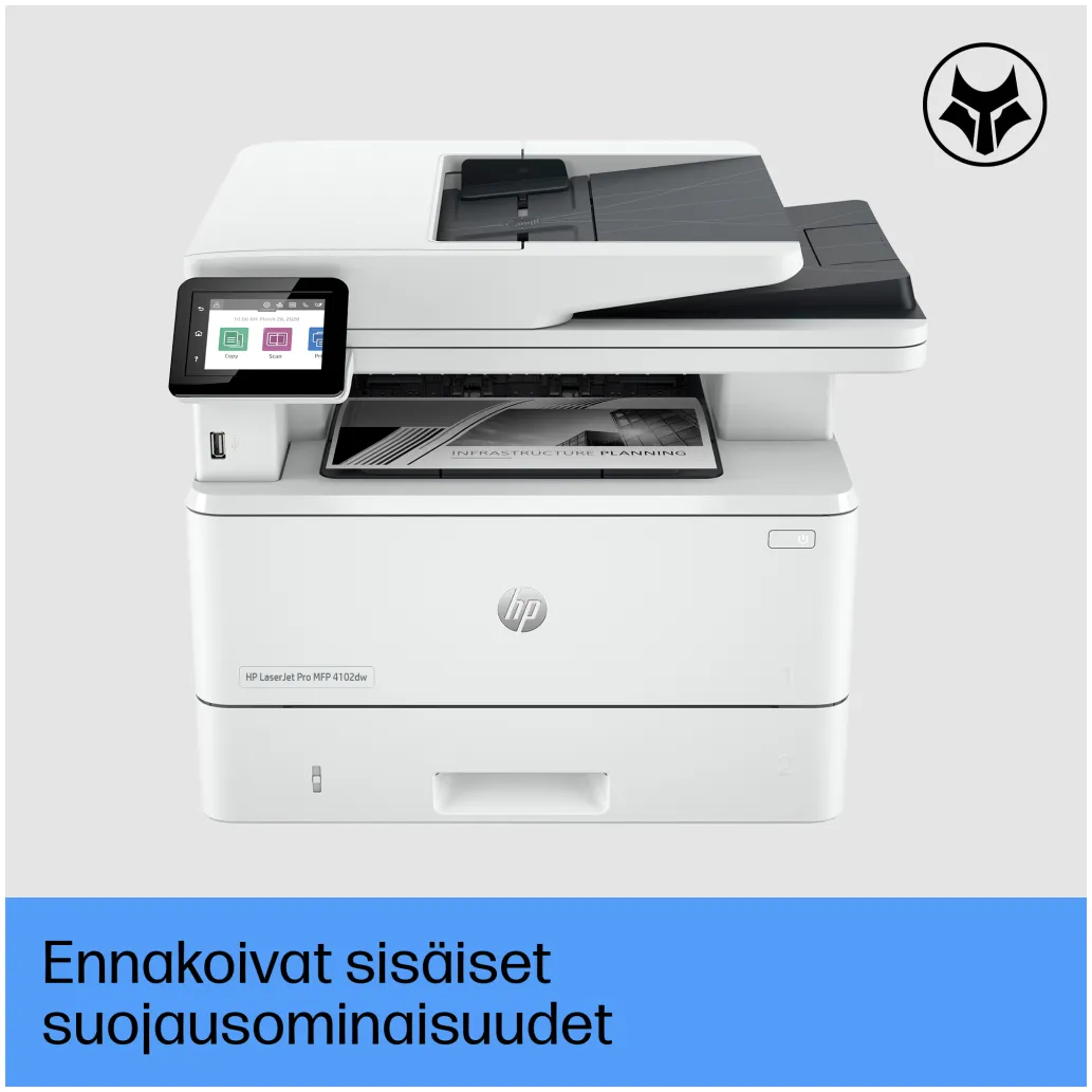 Tiskalnik multifunkcijski laserski ČB HP LaserJet Pro 4102dw A4 duplex tisk enostransko skeniranje USB LAN WiFi 40ppm Cashback 1.2.-30.4.2026 - 50€ (2Z622F#B19) Tiskalnik multifunkcijski laserski ČB HP LaserJet Pro 4102dw A4 duplex tisk enostransko skeniranje USB LAN WiFi 40ppm Cashback 1.2.-30.4.2026 - 50€ (2Z622F#B19)