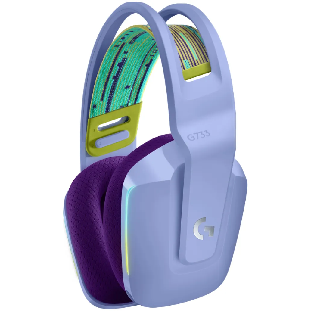 Slušalke gaming Logitech brezžične G733 Lightspeed 2,4Hz - vijolične (981-000890) Slušalke gaming Logitech brezžične G733 Lightspeed 2,4Hz - vijolične (981-000890)