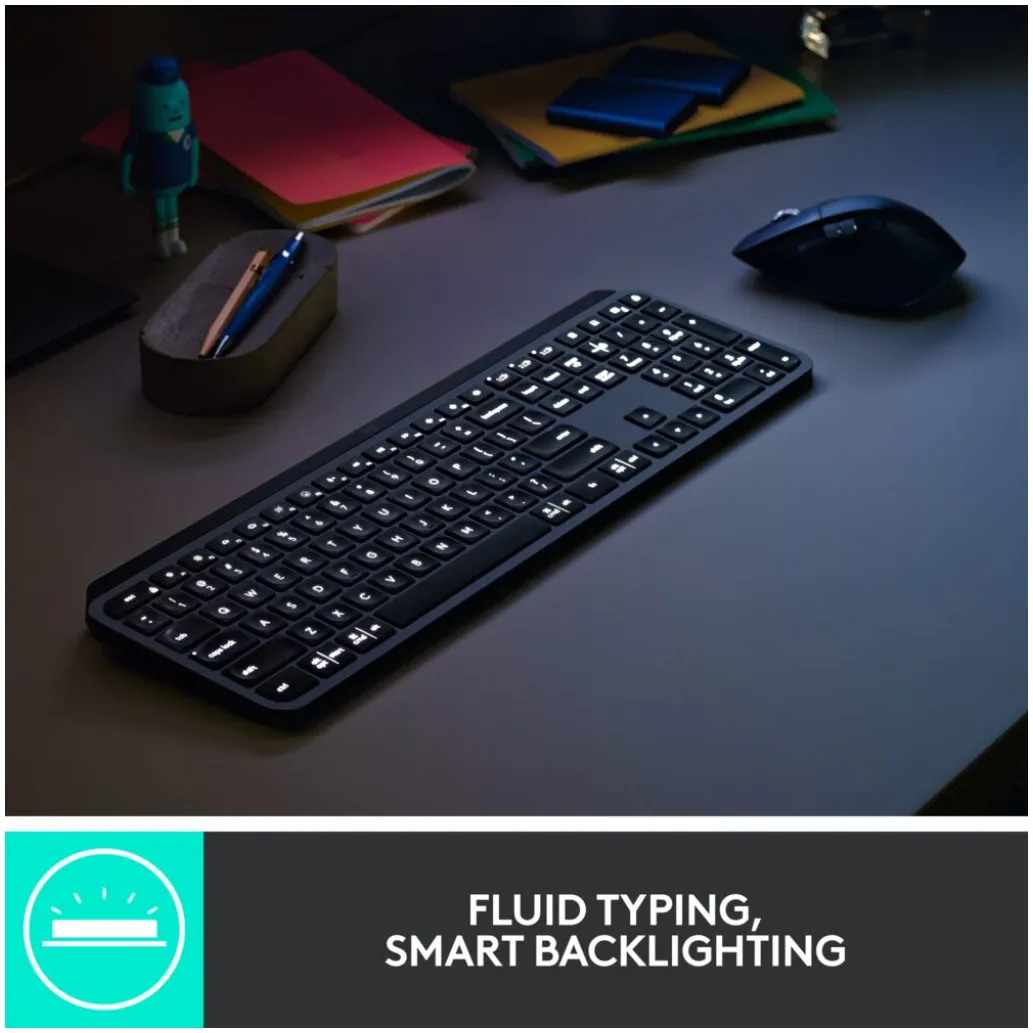 Tipkovnica in miš Logitech brezžična Bluetooth MX Keys Combo US international črna Bolt USB reciever (920-010932) Tipkovnica in miš Logitech brezžična Bluetooth MX Keys Combo US international črna Bolt USB reciever (920-010932)