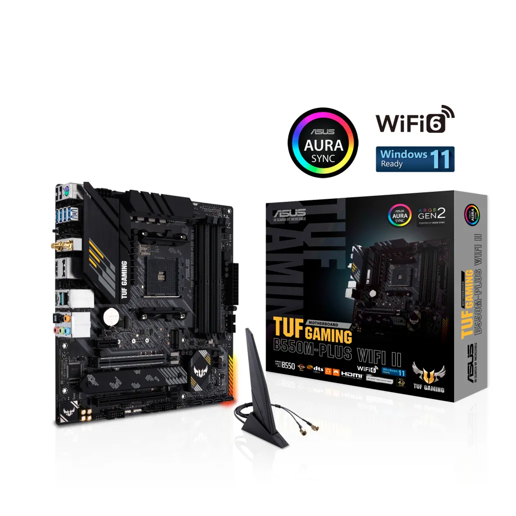 Osnovna plošča AM4 Asus TUF GAMING B550M-PLUS WIFI II microATX 1xHDMI 2.1 1xDisplayPort 1.4 Osnovna plošča AM4 Asus TUF GAMING B550M-PLUS WIFI II microATX 1xHDMI 2.1 1xDisplayPort 1.4