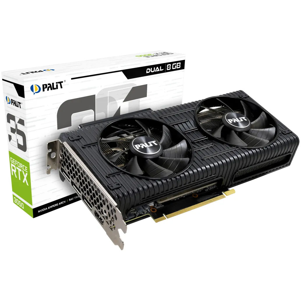 nVidia RTX3050 8GB GDDR6 Palit Dual 1x HDMI 3x DisplayPort (NE63050019P1-190AD) nVidia RTX3050 8GB GDDR6 Palit Dual 1x HDMI 3x DisplayPort (NE63050019P1-190AD)