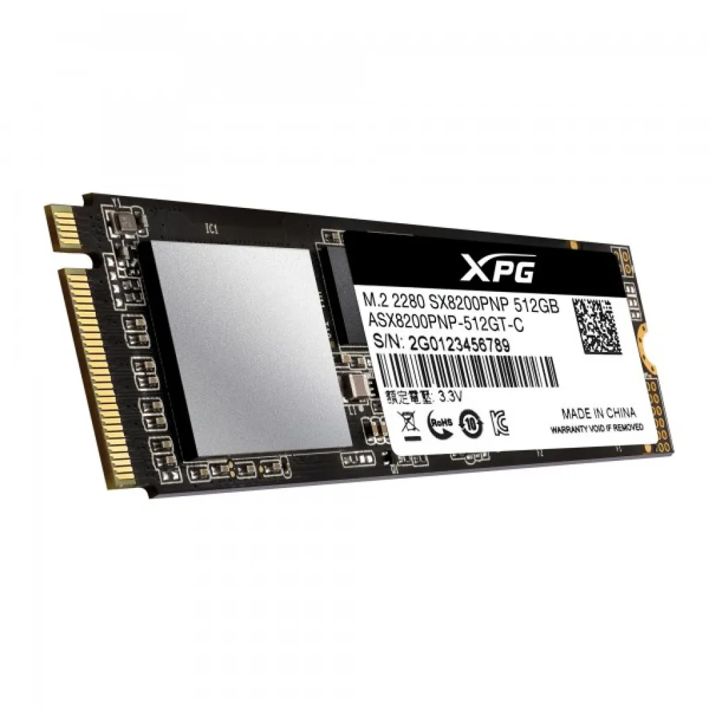 Disk SSD M.2 NVMe PCIe 3.0 512GB Adata SX8200PNP 3D TLC 2280 3500/2300MB/ (ASX8200PNP-512GT-C) Disk SSD M.2 NVMe PCIe 3.0 512GB Adata SX8200PNP 3D TLC 2280 3500/2300MB/ (ASX8200PNP-512GT-C)