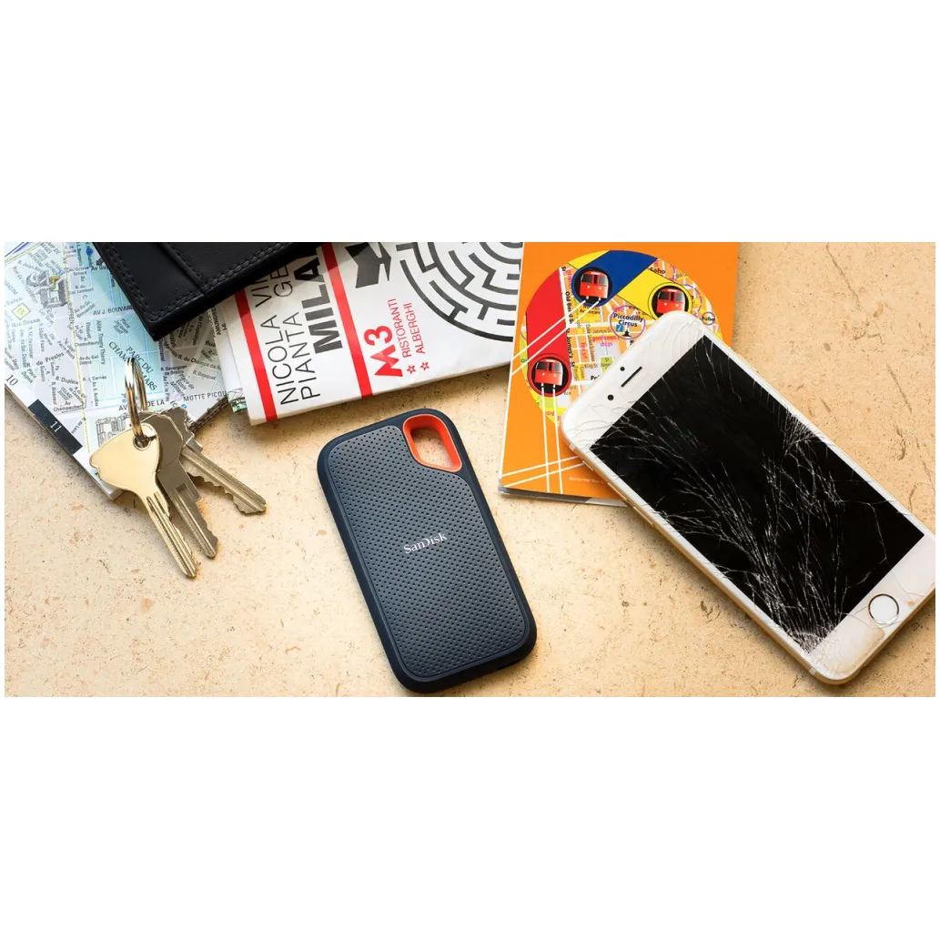 Prenosni disk SSD 1TB USB-C USB-A Sandisk Extreme Portable 1050/1000MB/s - črna (SDSSDE61-1T00-G25) Prenosni disk SSD 1TB USB-C USB-A Sandisk Extreme Portable 1050/1000MB/s - črna (SDSSDE61-1T00-G25)