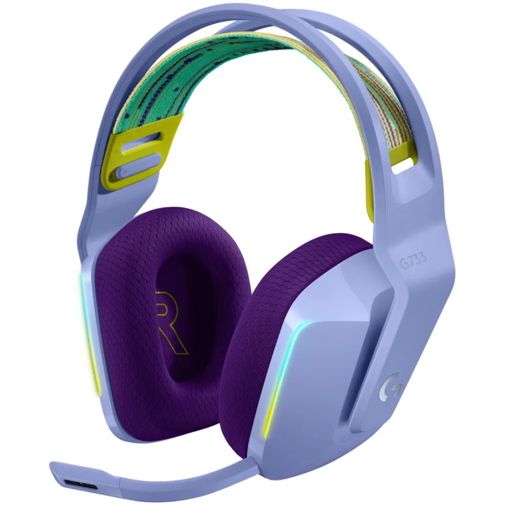 Slušalke gaming Logitech brezžične G733 Lightspeed 2,4Hz - vijolične (981-000890) Slušalke gaming Logitech brezžične G733 Lightspeed 2,4Hz - vijolične (981-000890)