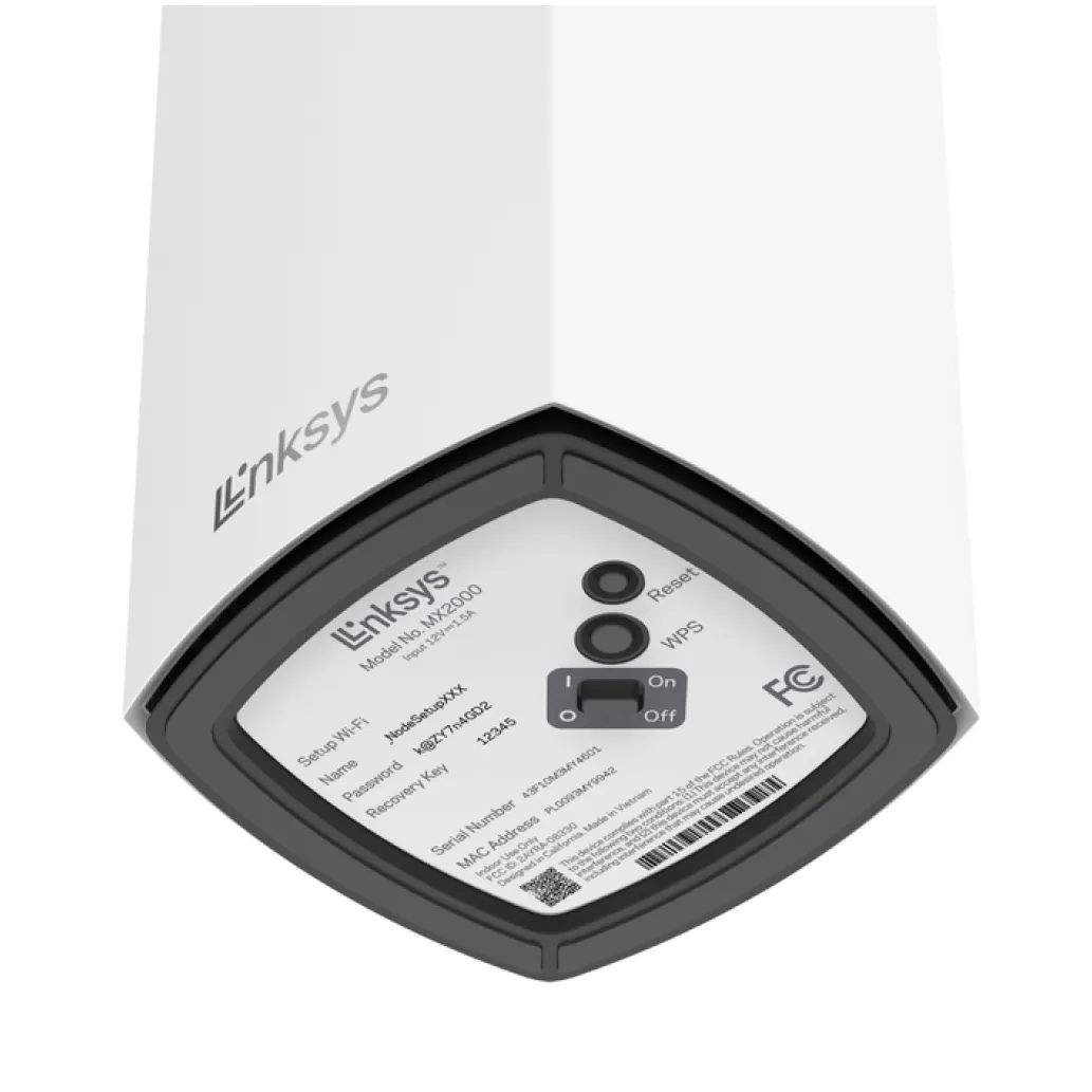 Usmerjevalnik brezžični Linksys Atlas 6 WiFi6 802.11ax AX3000 2402Mbit/s dualband MESH MU-MIMO OFDMA 3xLAN 2x notranja antena 1x Pack (MX2001-KE) Usmerjevalnik brezžični Linksys Atlas 6 WiFi6 802.11ax AX3000 2402Mbit/s dualband MESH MU-MIMO OFDMA 3xLAN 2x notranja antena 1x Pack (MX2001-KE)