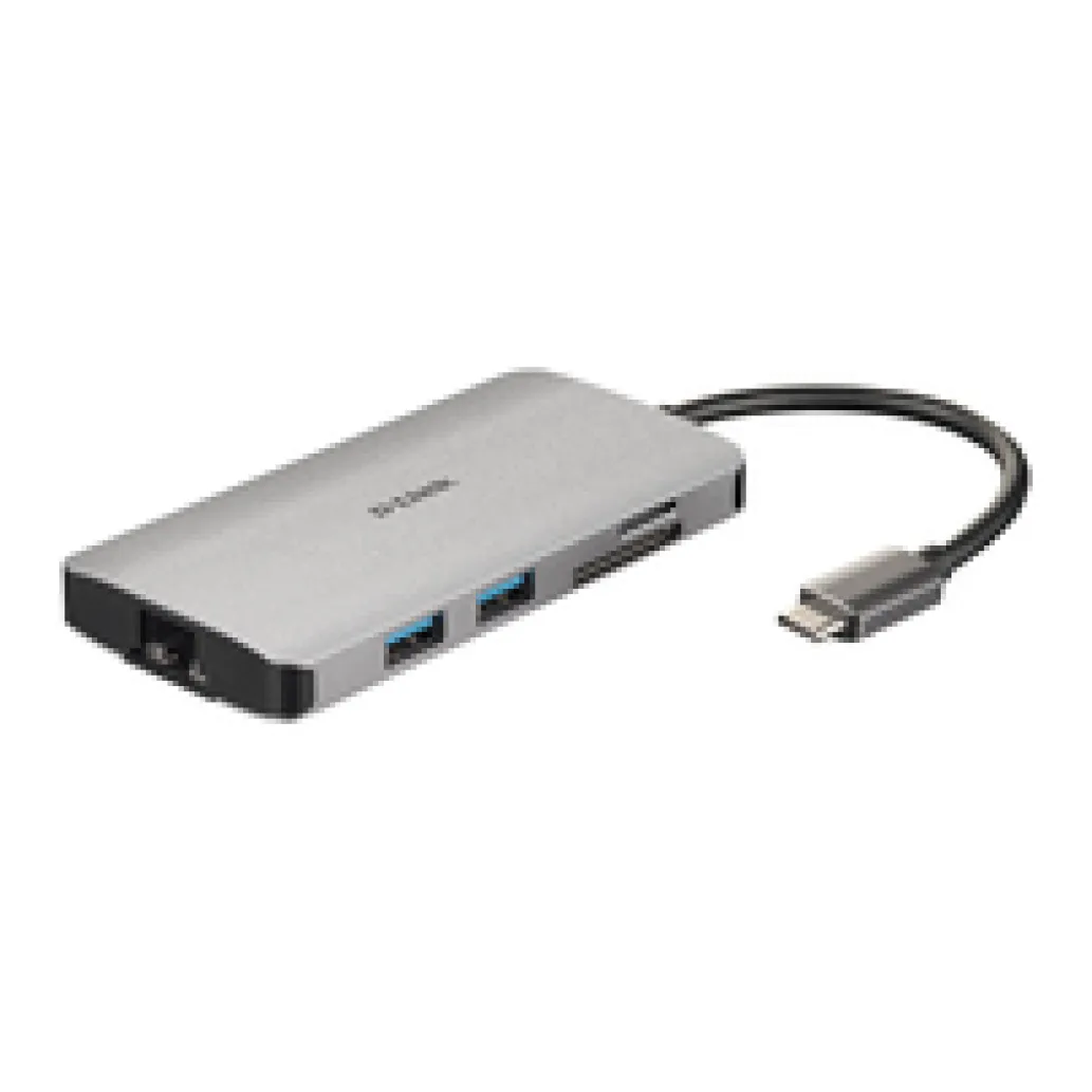 Priklopna postaja USB-C => D-LINK USB-C 8 v 1 HUB HDMI 4K USB 3.0 100W microSD/SD Priklopna postaja USB-C => D-LINK USB-C 8 v 1 HUB HDMI 4K USB 3.0 100W microSD/SD