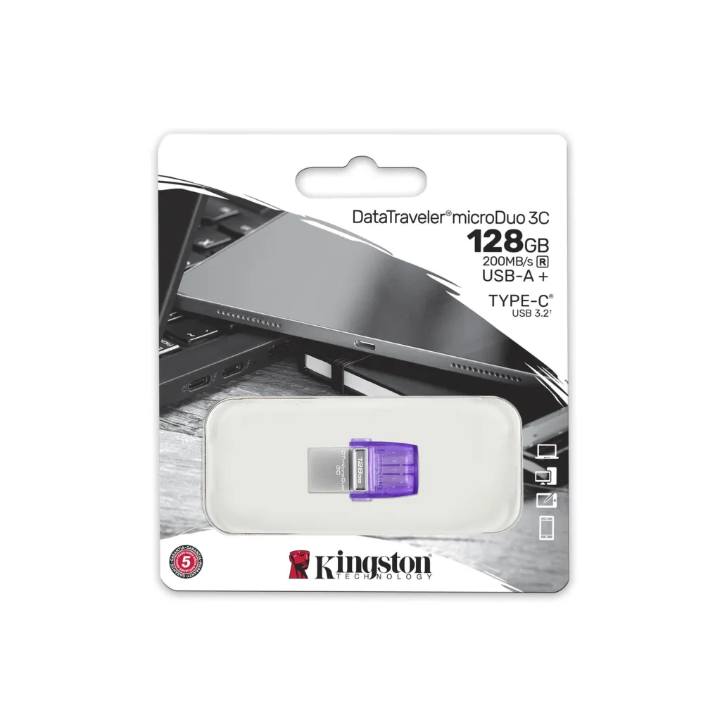 Spominski ključek 128GB USB 3.2/USB-C Kingston DT microDuo3G3 200MB/s - plastičen/microduo/moder (DTDUO3CG3/128GB) Spominski ključek 128GB USB 3.2/USB-C Kingston DT microDuo3G3 200MB/s - plastičen/microduo/moder (DTDUO3CG3/128GB)