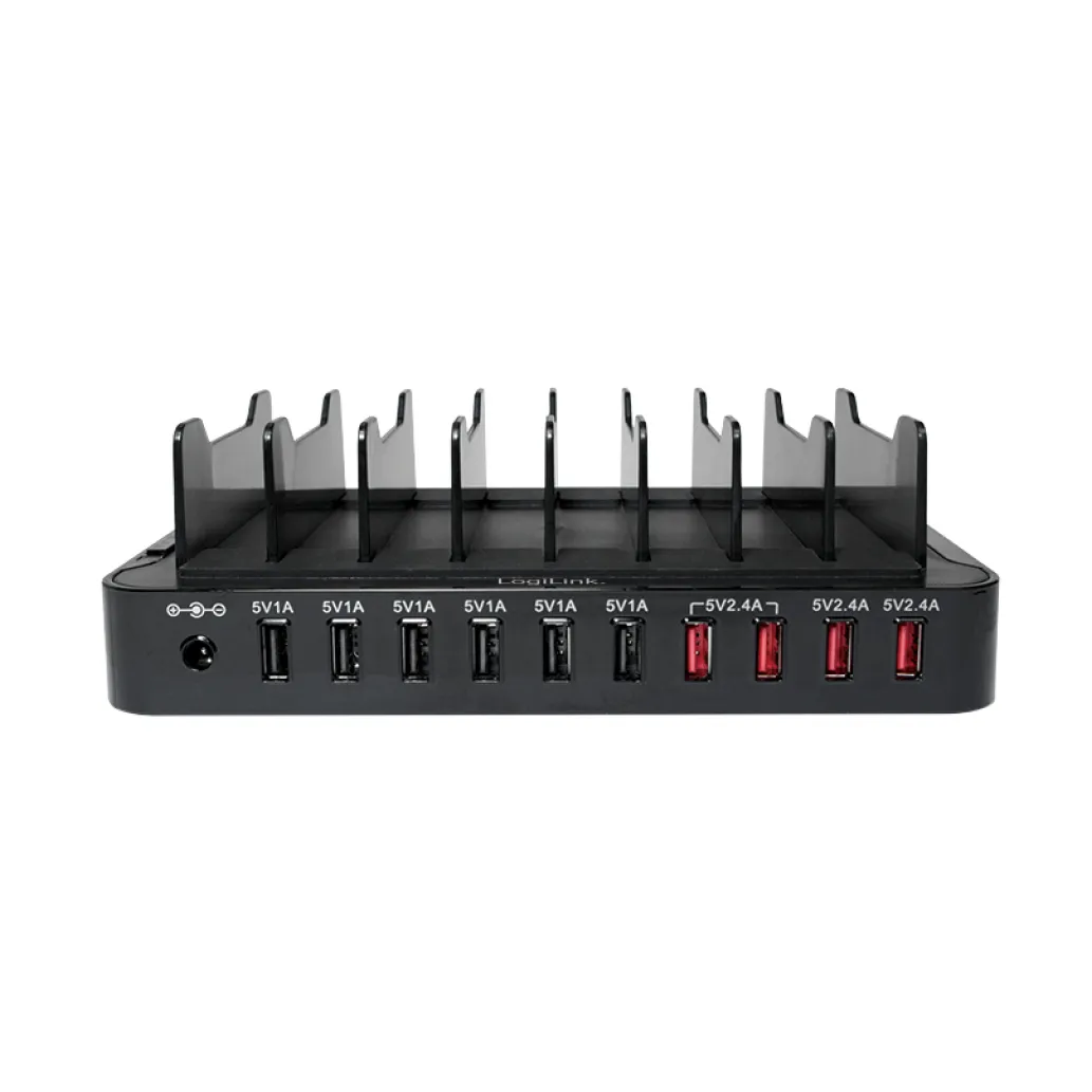 USB polnilna postaja 10x USB 66W Logilink (PA0141) USB polnilna postaja 10x USB 66W Logilink (PA0141)