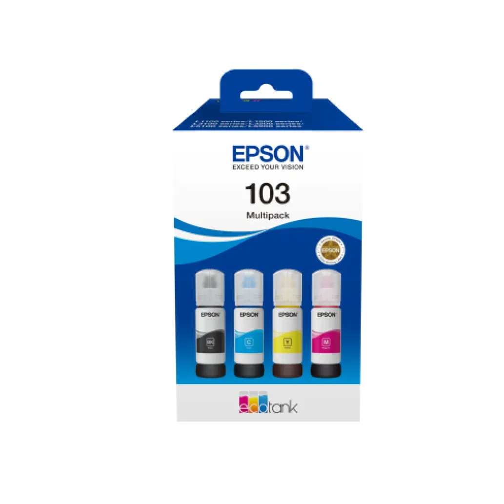 ČRNILO EPSON 103 4x KOMPLET STEKLENIČKA, 70 ML L31xx, L32xx,,L52xx (C13T00S64A) ČRNILO EPSON 103 4x KOMPLET STEKLENIČKA, 70 ML L31xx, L32xx,,L52xx (C13T00S64A)