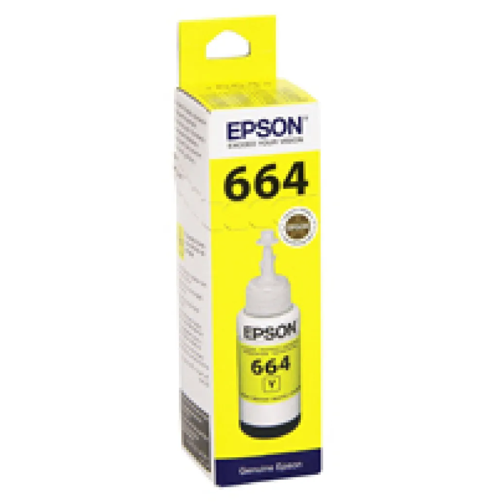 ČRNILO EPSON T 664 44 RUMENO STEKLENICKA, 70 ML L100,L200,L210,L300... (C13T66444A) ČRNILO EPSON T 664 44 RUMENO STEKLENICKA, 70 ML L100,L200,L210,L300... (C13T66444A)