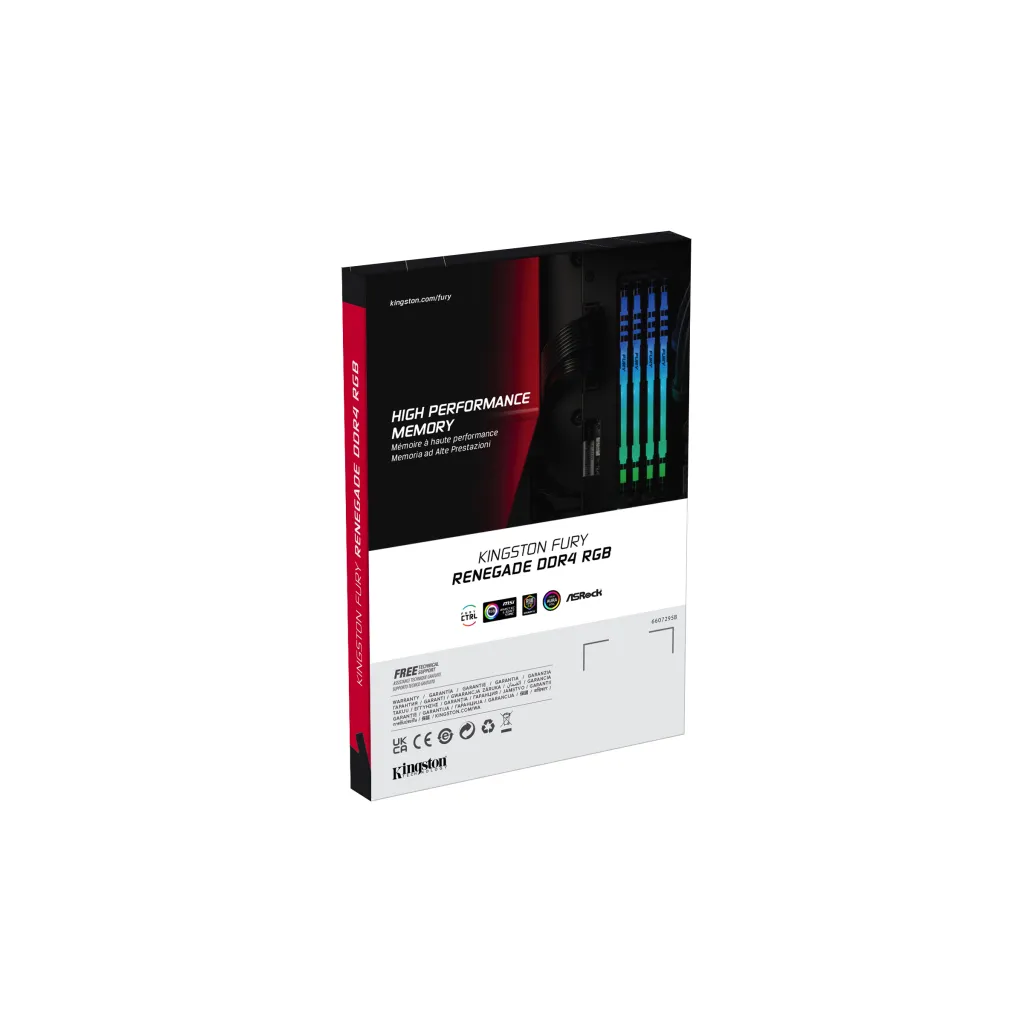 DDR4 32GB 3200MHz CL16 Single (1x32GB) Kingston RGB Fury Renegade XMP2.0 1,35V Gaming črna (KF432C16RBA/32) DDR4 32GB 3200MHz CL16 Single (1x32GB) Kingston RGB Fury Renegade XMP2.0 1,35V Gaming črna (KF432C16RBA/32)