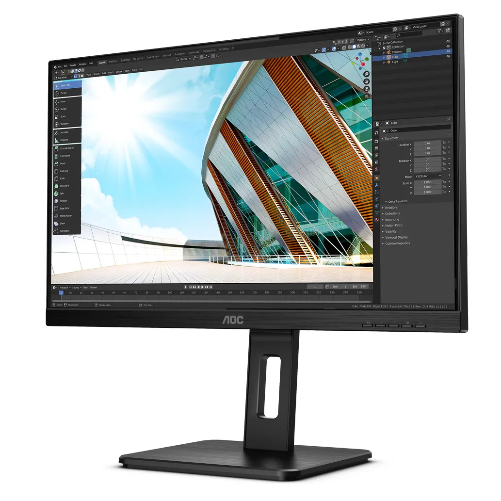 Monitor AOC 68,6 cm (27,0") U27P2 3840x2160 IPS 4ms 2xHDMI DisplayPort 4xUSB3.0 Pivot Zvočniki 3H sRGB81% Monitor AOC 68,6 cm (27,0") U27P2 3840x2160 IPS 4ms 2xHDMI DisplayPort 4xUSB3.0 Pivot Zvočniki 3H sRGB81%