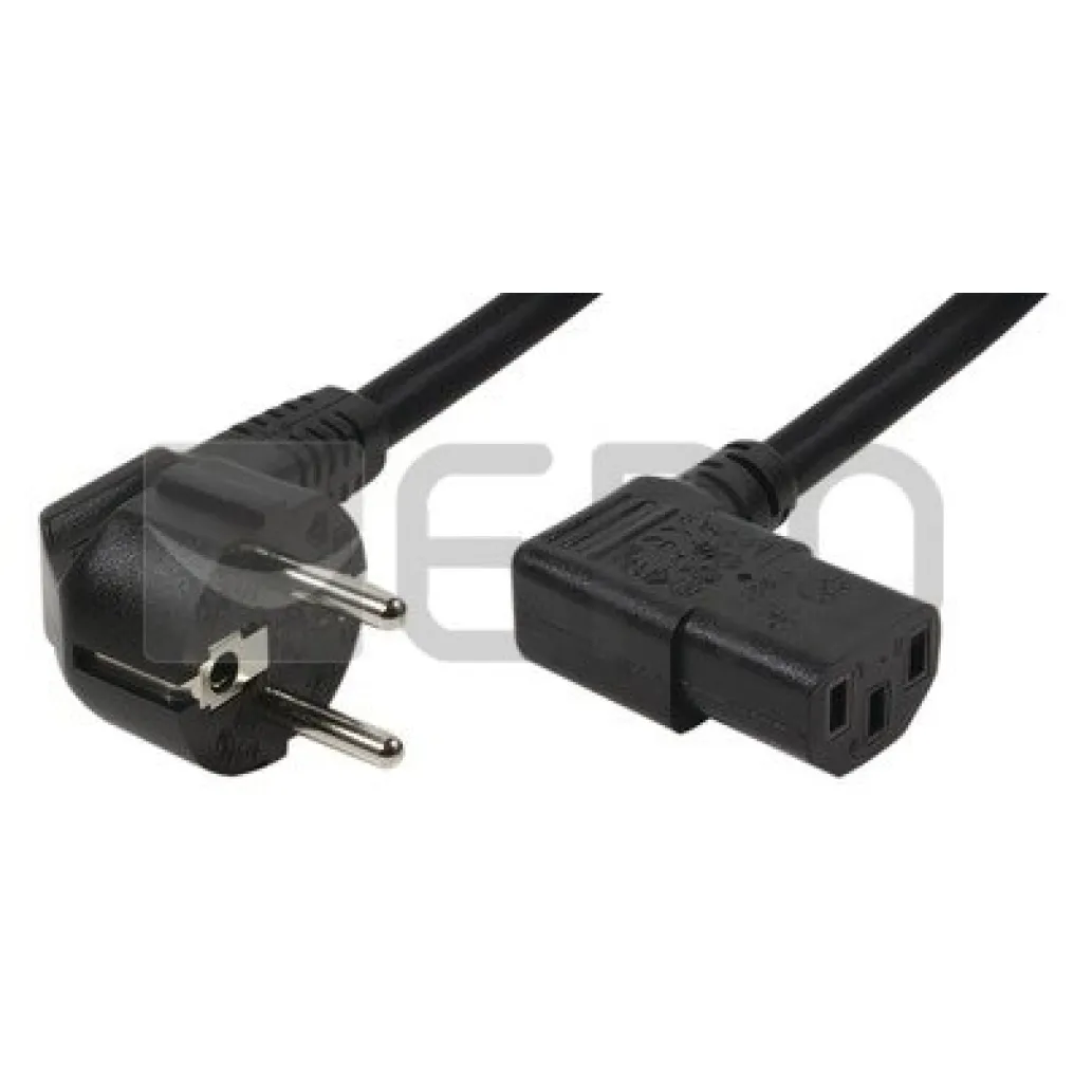KABEL NAPAJALNI 220V 2,00m Schuko - C13 kotni 90° črn LogiLink (CP103) KABEL NAPAJALNI 220V 2,00m Schuko - C13 kotni 90° črn LogiLink (CP103)