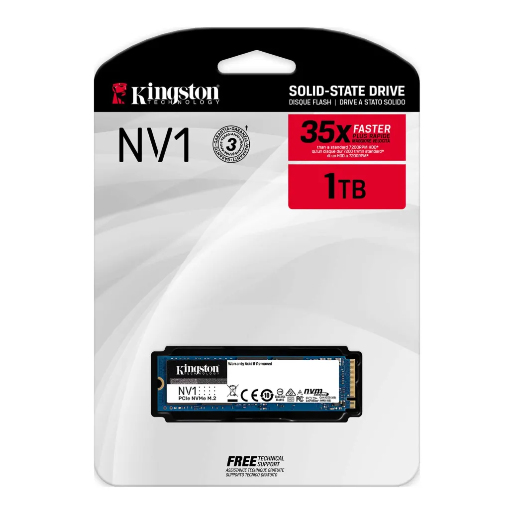 Disk SSD M.2 NVMe 2100/1700MB/s 1TB Kingston NV1 2280 2100/1700MB/s (SNVS/1000G) Disk SSD M.2 NVMe 2100/1700MB/s 1TB Kingston NV1 2280 2100/1700MB/s (SNVS/1000G)