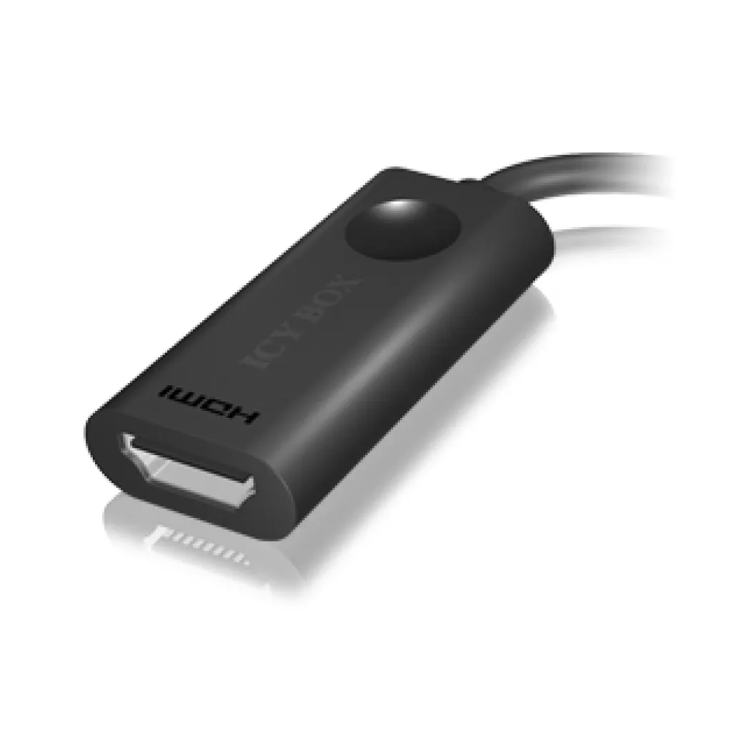 Adapter DisplayPort mini (m) => HDMI (ž) Icybox 10cm Adapter DisplayPort mini (m) => HDMI (ž) Icybox 10cm