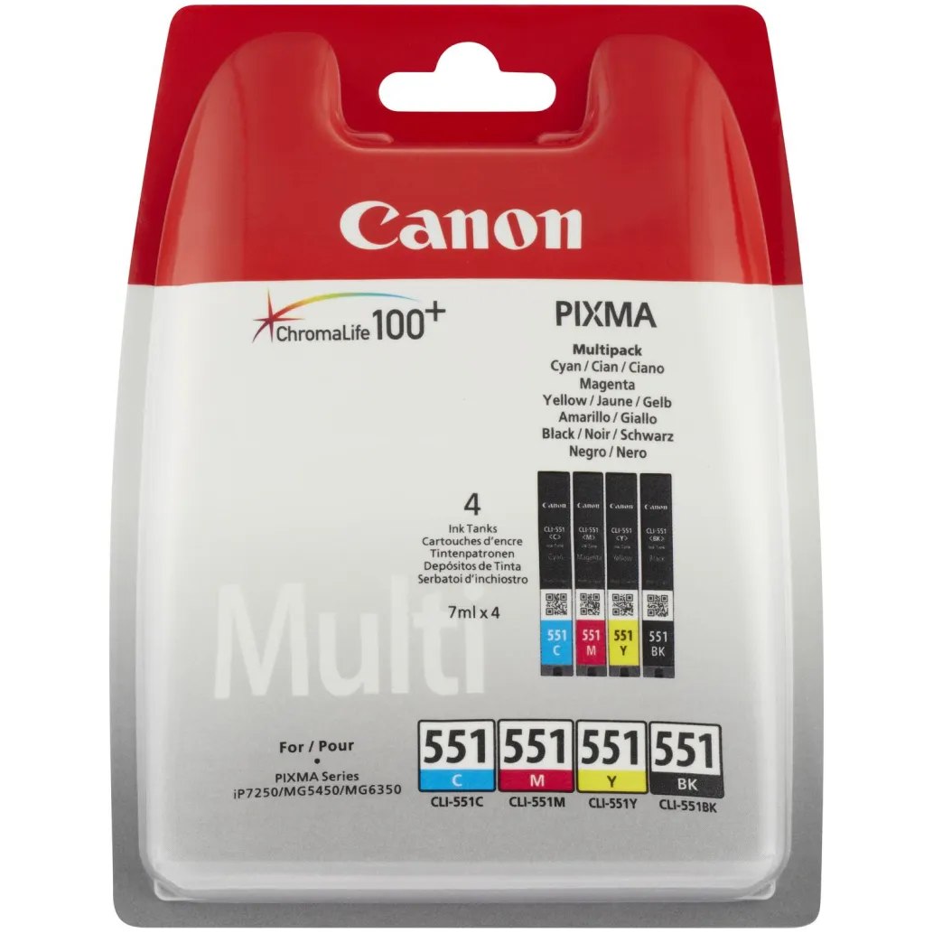 KART CANON CLI-551 C/M/Y/BK MultiPack (6509B009AA) KART CANON CLI-551 C/M/Y/BK MultiPack (6509B009AA)