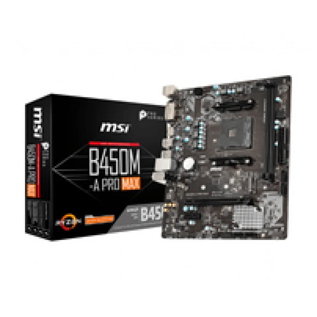 Osnovna plošča AM4 MSI B450M-A PRO MAX microATX DVI-D HDMI (7C52-001R) Osnovna plošča AM4 MSI B450M-A PRO MAX microATX DVI-D HDMI (7C52-001R)