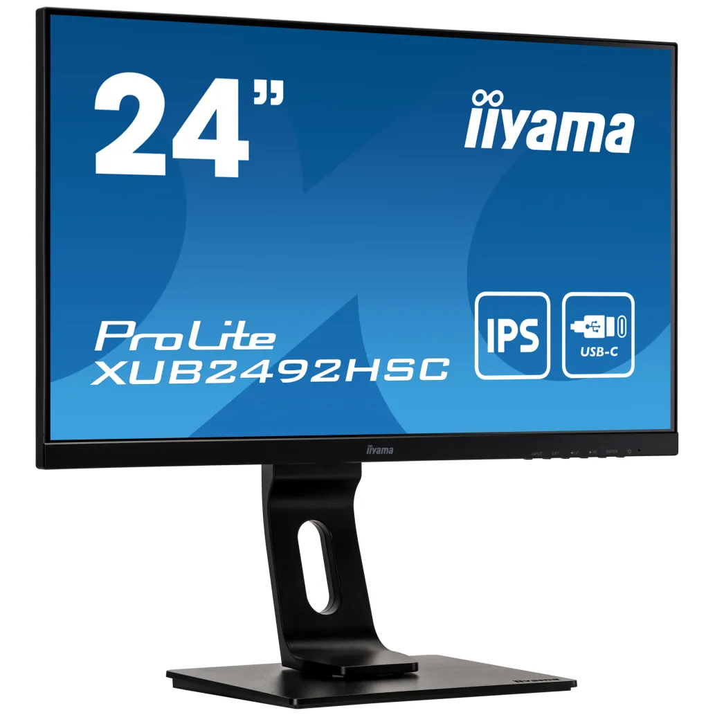 Monitor Iiyama 60,5 cm (23,8") XUB2492HSC-B1 1920x1080 75Hz IPS 4ms HDMI DisplayPort USB-C 65W 2xUSB3.0 Pivot Zvočniki sRGB99% ProLite Monitor Iiyama 60,5 cm (23,8") XUB2492HSC-B1 1920x1080 75Hz IPS 4ms HDMI DisplayPort USB-C 65W 2xUSB3.0 Pivot Zvočniki sRGB99% ProLite