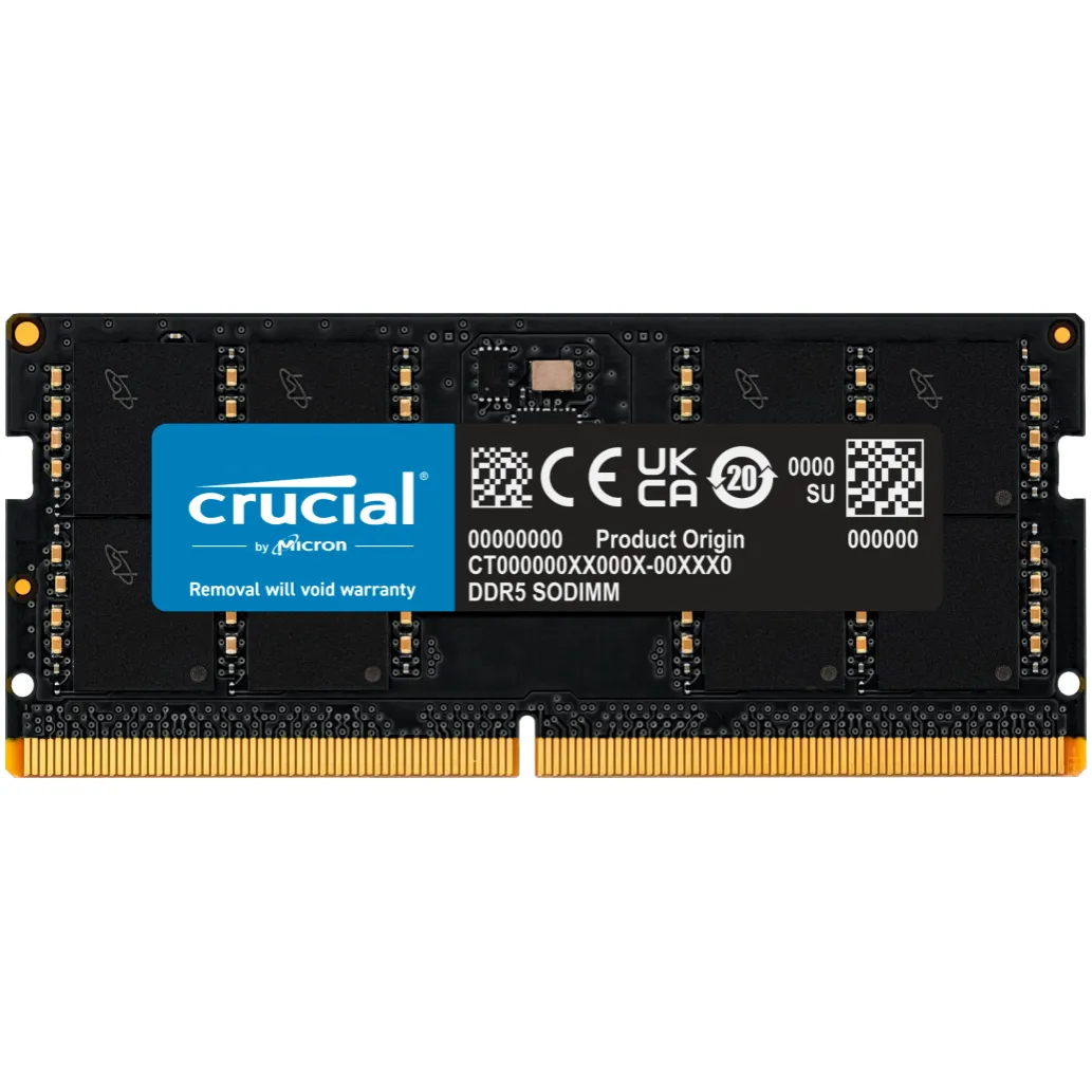 SO-DIMM DDR5 32GB 4800MHz CL40 Single (1x32GB) Crucial Value 1,1V Notesniki (CT32G48C40S5) SO-DIMM DDR5 32GB 4800MHz CL40 Single (1x32GB) Crucial Value 1,1V Notesniki (CT32G48C40S5)