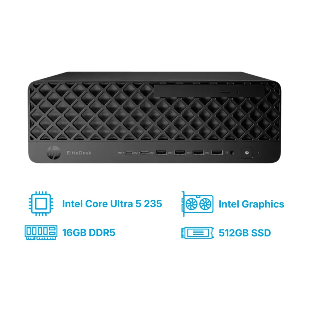 Računalnik HP SFF Elitedesk 8 G1i AI PC Ultra 5-235/Q870/16GB-DDR5/512GB/Intel grafika HDMI 2xDP 2xUSB-C/RJ45/280W-92%/Win11Pro 99M76ET#ABD Računalnik HP SFF Elitedesk 8 G1i AI PC Ultra 5-235/Q870/16GB-DDR5/512GB/Intel grafika HDMI 2xDP 2xUSB-C/RJ45/280W-92%/Win11Pro 99M76ET#ABD