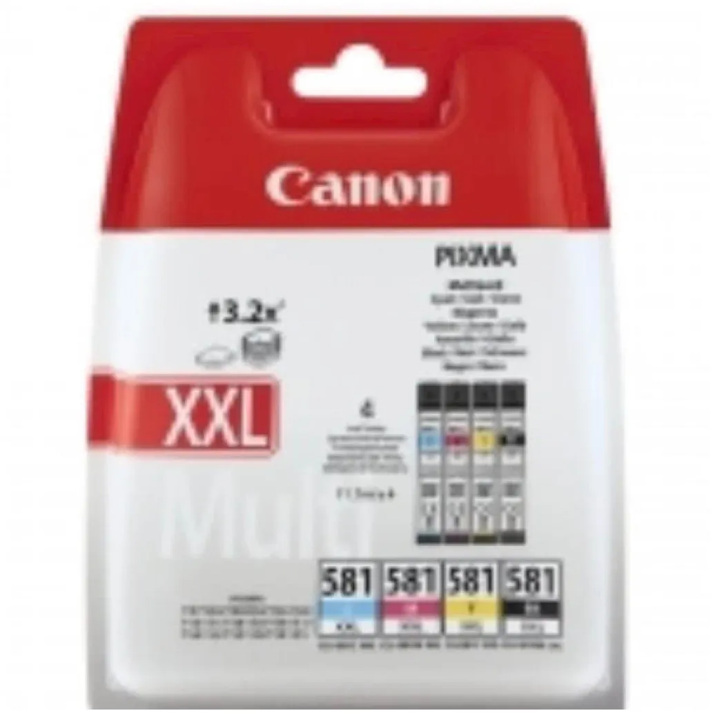 KOMPLET CANON CLI-581 CYAN XXL, MAGENTA XXL, RUMENA XXL, ČRNA XXL za TS705/6350/8350/9550,TR7550/TR8 KOMPLET CANON CLI-581 CYAN XXL, MAGENTA XXL, RUMENA XXL, ČRNA XXL za TS705/6350/8350/9550,TR7550/TR8