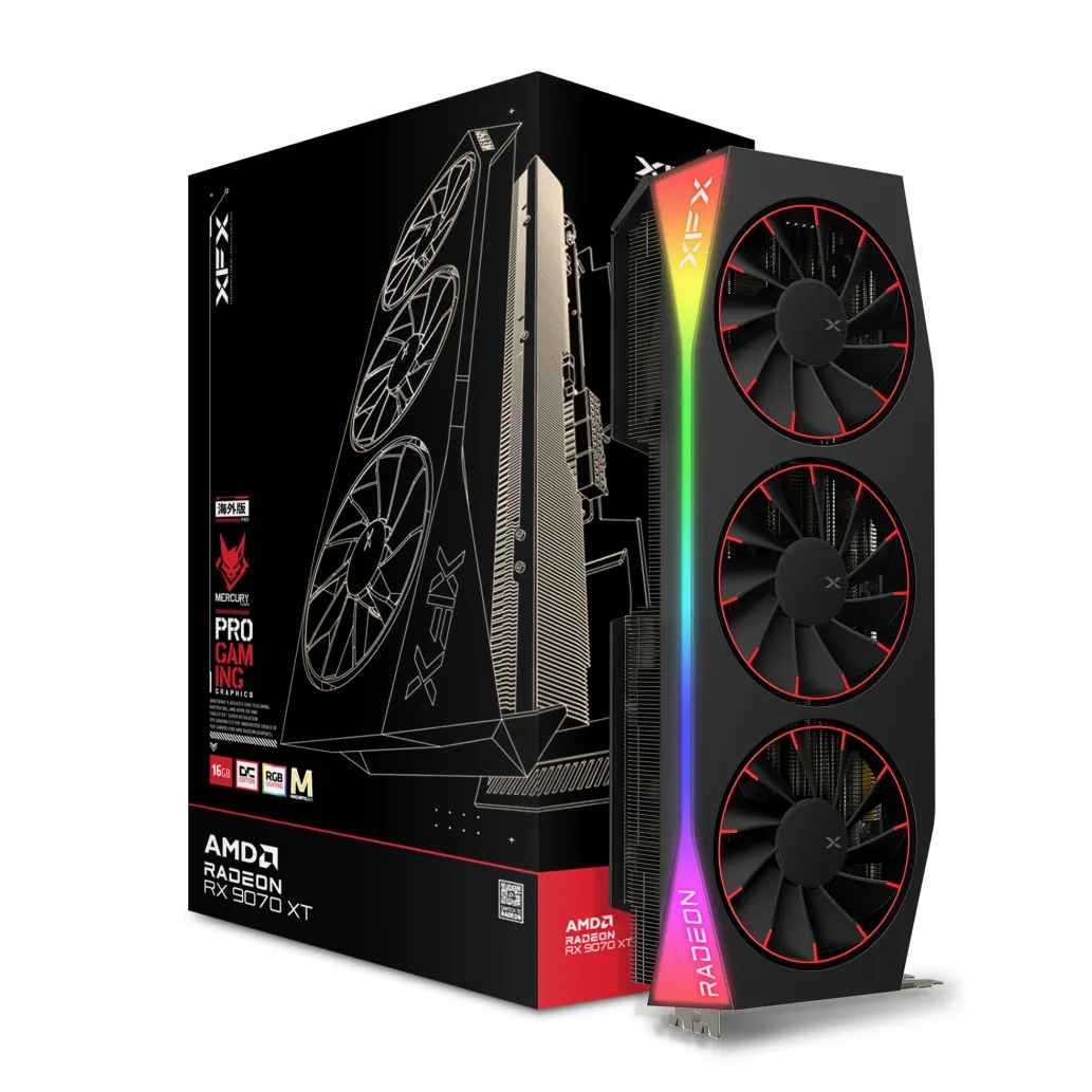 Grafična kartica AMD RX9070 XT XFX Magnetic Air Edition - 16GB GDDR6 | 1xHDMI 2.1 3xDisplayport 2.1 (RX-97TMARGB9) Grafična kartica AMD RX9070 XT XFX Magnetic Air Edition - 16GB GDDR6 | 1xHDMI 2.1 3xDisplayport 2.1 (RX-97TMARGB9)
