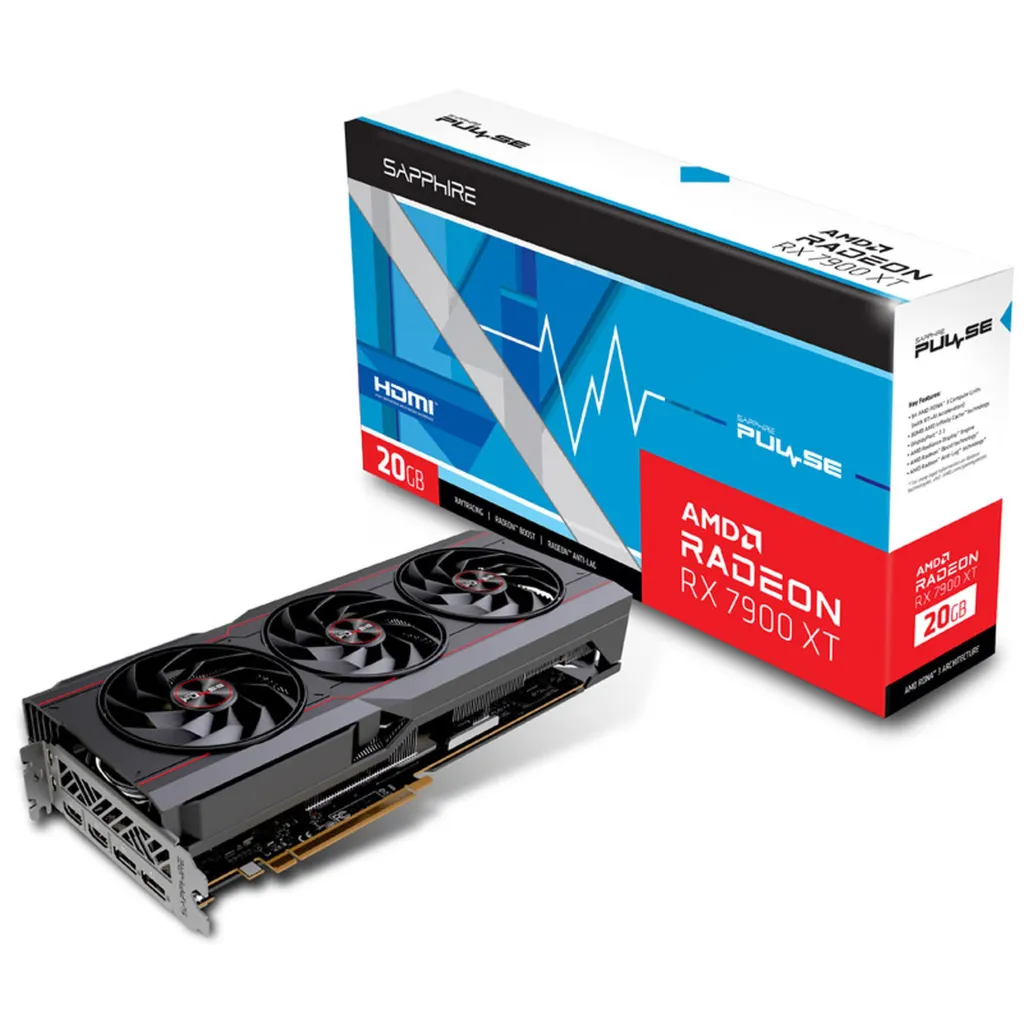 Grafična kartica AMD RX 7900XT Sapphire Pulse - 20GB GDDR6 | 2xDisplayport 2.1 2xHDMI 2.1a (11323-02-20G) Grafična kartica AMD RX 7900XT Sapphire Pulse - 20GB GDDR6 | 2xDisplayport 2.1 2xHDMI 2.1a (11323-02-20G)