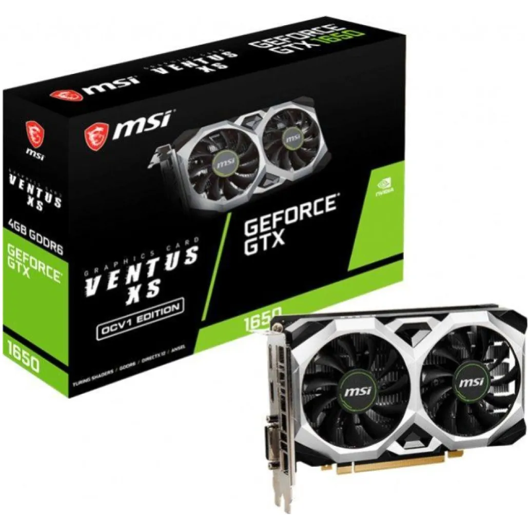 nVidia GTX1650 4GB GDDR6 MSI Ventus DVI HDMI DisplayPort (V809-3609R) nVidia GTX1650 4GB GDDR6 MSI Ventus DVI HDMI DisplayPort (V809-3609R)