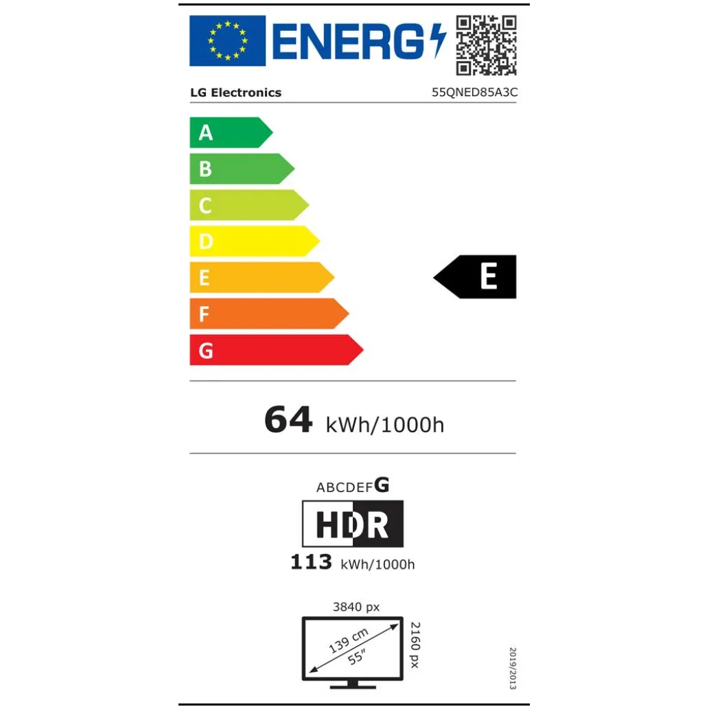 TV sprejemnik LG 55,0" 139,7 cm 55QNED85A3C 4K miniLED SMART webOS 4xHDMI 2xUSB BT WiFi RJ45 HDR10 TV sprejemnik LG 55,0" 139,7 cm 55QNED85A3C 4K miniLED SMART webOS 4xHDMI 2xUSB BT WiFi RJ45 HDR10