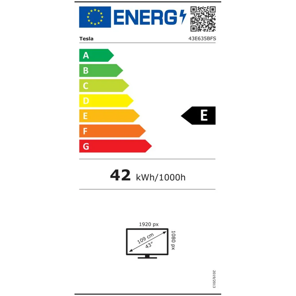 TV sprejemnik Tesla 43,0" 109 cm 43E635BFS 1920x1080 LED SMART Android 3xHDMI 2xUSB BT WiFi 60Hz TV sprejemnik Tesla 43,0" 109 cm 43E635BFS 1920x1080 LED SMART Android 3xHDMI 2xUSB BT WiFi 60Hz