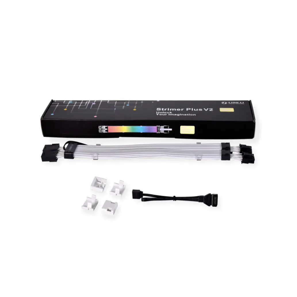 Kabel Lian Li Strimer Plus V2 Dual 8-Pin RGB, PCIe, za grafčno kartico, 30 cm Kabel Lian Li Strimer Plus V2 Dual 8-Pin RGB, PCIe, za grafčno kartico, 30 cm