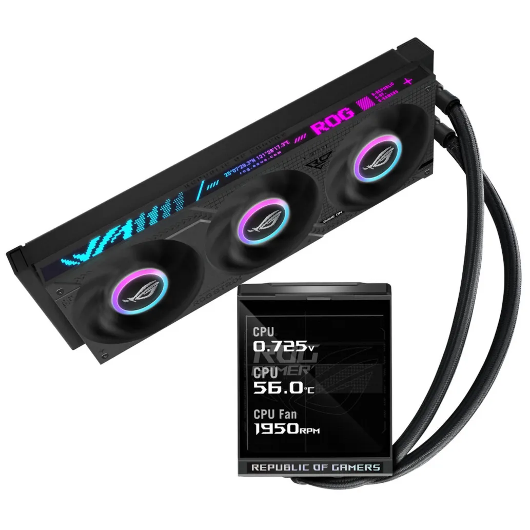 Vodno hlajenje Asus ROG STRIX LC IV LCD - 360mm ARGB črna (90RC01M1-B0EAY0) Vodno hlajenje Asus ROG STRIX LC IV LCD - 360mm ARGB črna (90RC01M1-B0EAY0)