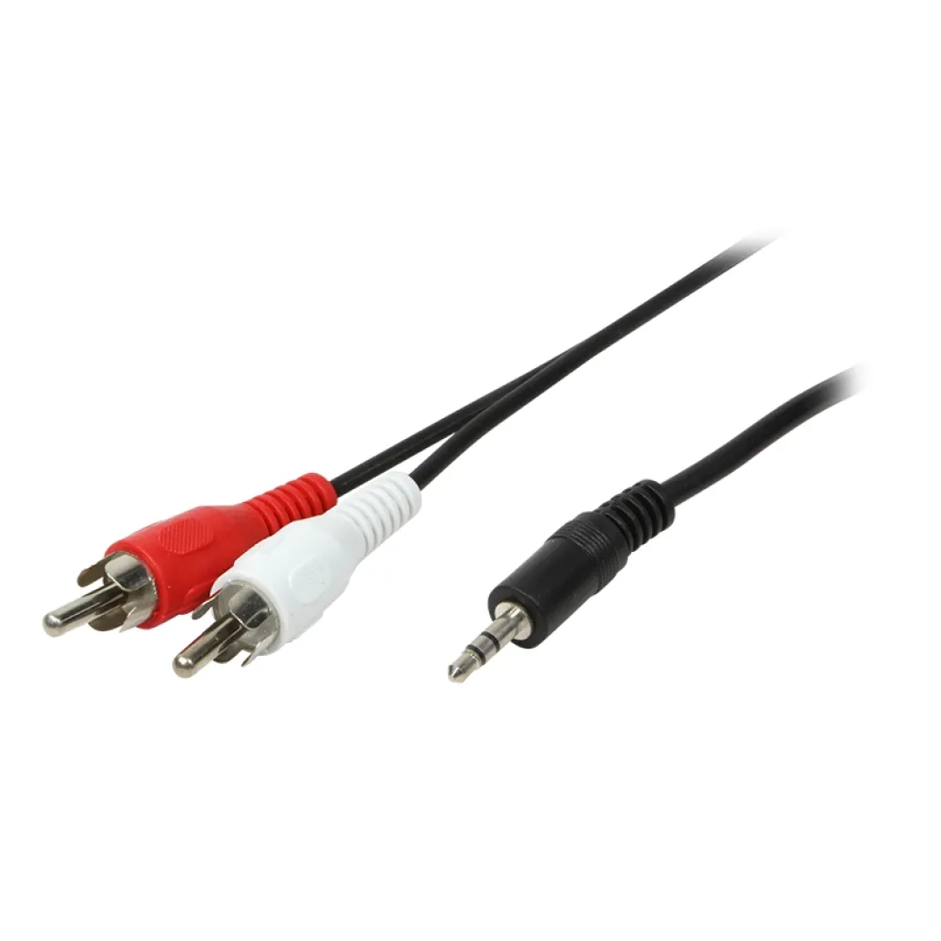 Kabel Audio 3,5mm M => 2 x Cinch M - 5,0m LogiLink (CA1043) Kabel Audio 3,5mm M => 2 x Cinch M - 5,0m LogiLink (CA1043)